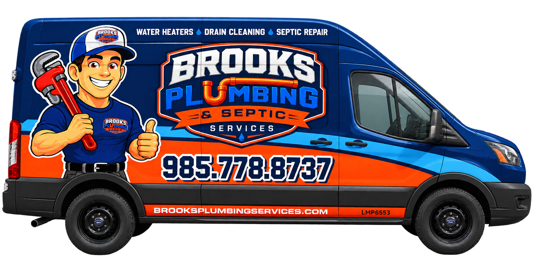Brooks Plumbing van